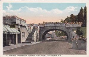 New York Lake George The Arch And Pergola Fort WM Henry Hotel