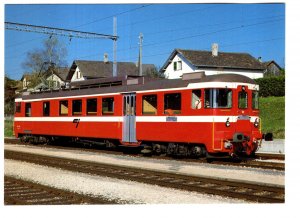 Electric Motor Baggage Coach, Chemins de fer du Jura Railway, 1983, Switzerland