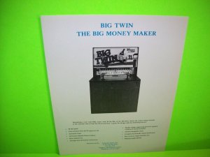 Computer Games Inc. BIG TWIN Original NOS Vintage Rifle Arcade Game Promo Flyer