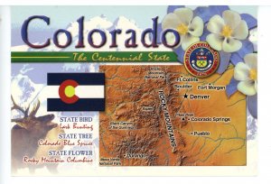 CO - Colorado Map & Highlights   (continental size)