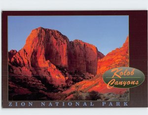 Postcard Kolob Canyons in Zion National Park Utah USA