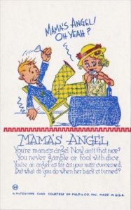 Humour Mutoscope Card Mama's Angel