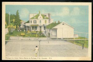 h2103 - NOTRE DAME DU PORTAGE Quebec Postcard 1930s Portage Inn Hotel