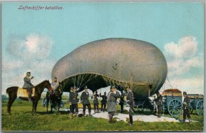 GERMAN DIRIGIBLE ZEPPELIN WWI ERA ANTIQUE POSTCARD LUFTSCHIFFER BATALLION