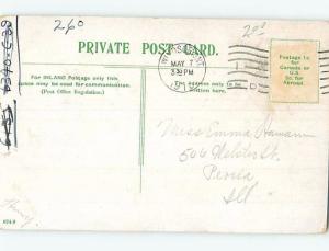 Divided-Back POST OFFICE SCENE Windsor Ontario ON d8979