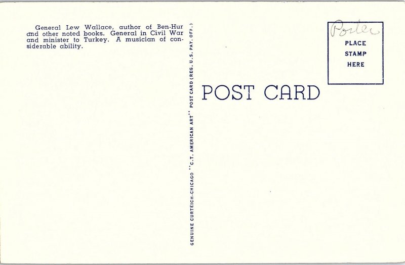 Postcard PEOPLE SCENE Crawfordsville Indiana IN AI2932