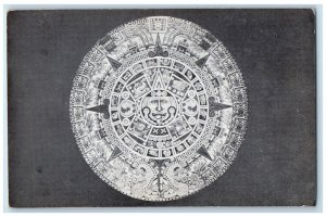 American Museum Hayden Planetarium NYC NY, Aztec Calendar Stone Vintage Postcard