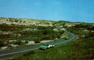 Massachusetts Cape Cod Road Across Sand Dunes At Provincetown