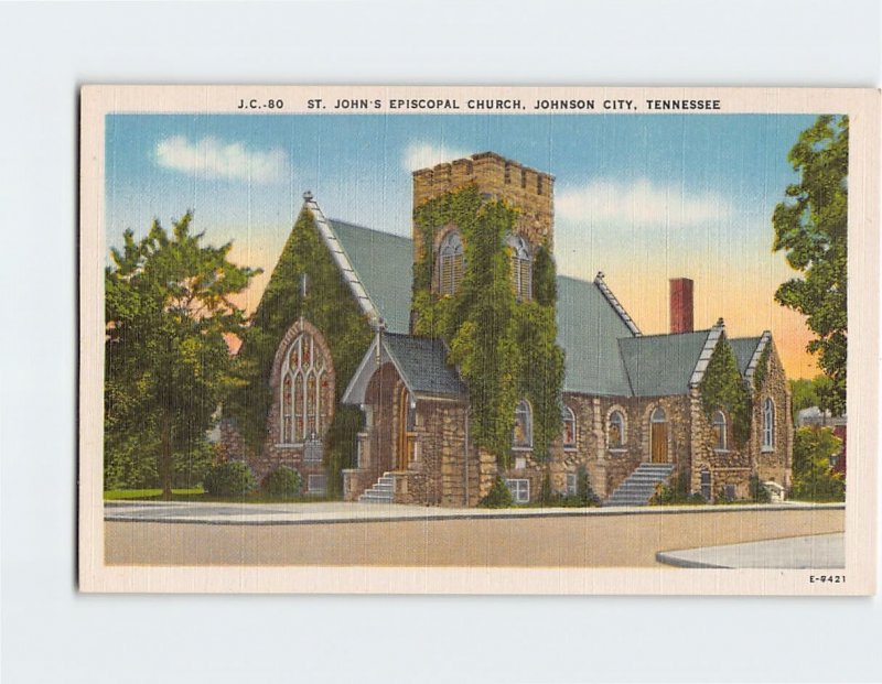 Postcard St. John's Episcopal Church, Johnson City, Tennessee