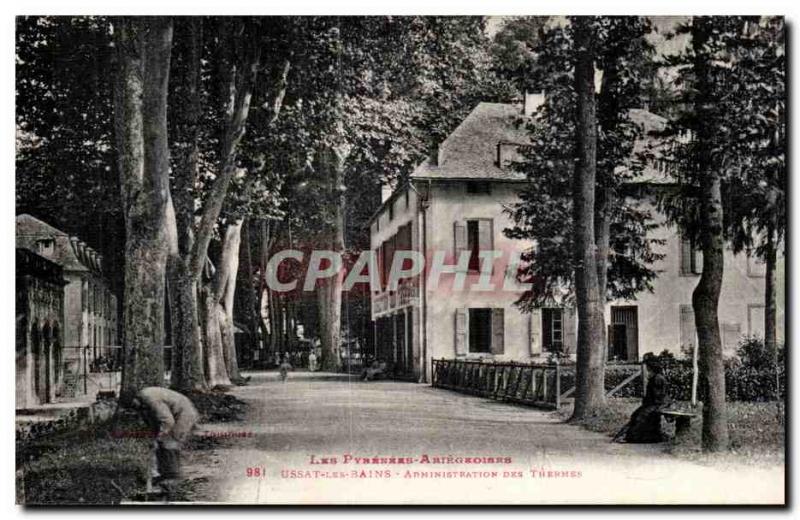 Ussat les Bains Postcard Old Spa Administration