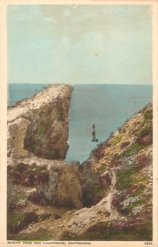 UK England Eastbourne Beachy Head and Lighthouse