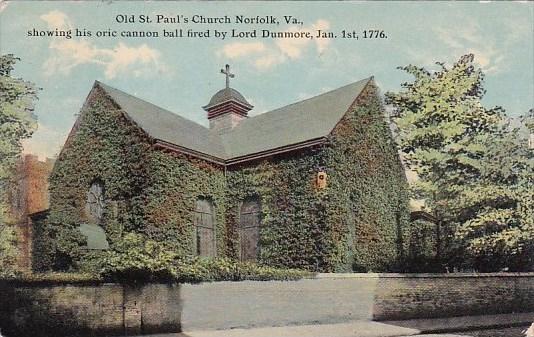 Old Saint Pauls Church Norfolk Virginia 1911