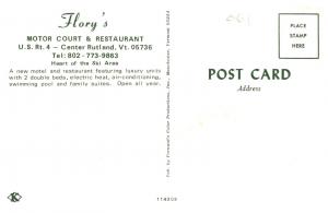 Vermont  Rutland , Flory's Motor Court and Restaurant