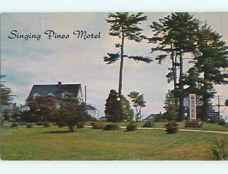 Unused Pre-1980 SWINGING PINES MOTEL Nashville Indiana IN u7445