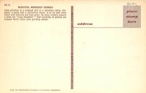 Cane Grinding Northeast Georgia, USA Farming Postcard