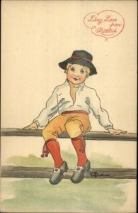 Else Hammar Sweden Scandinavian Children Costume c1905 Postcard RATTVIK