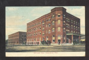 INDEPENDENCE KANSAS CARL-LEON HOTEL DOWNTOWN VINTAGE POSTCARD