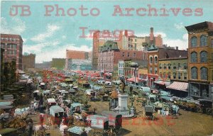 5 Postcards, Chicago Illinois, Haymarket Square Scenes