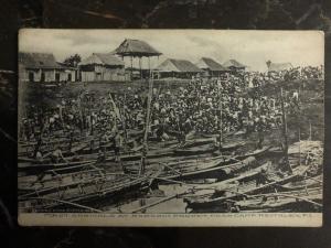 Mint Philippines Real Picture Postcard RPPC First Arrivals At Marakui Market