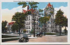 Central High School Detroit Michigan Vintage Postcard C160