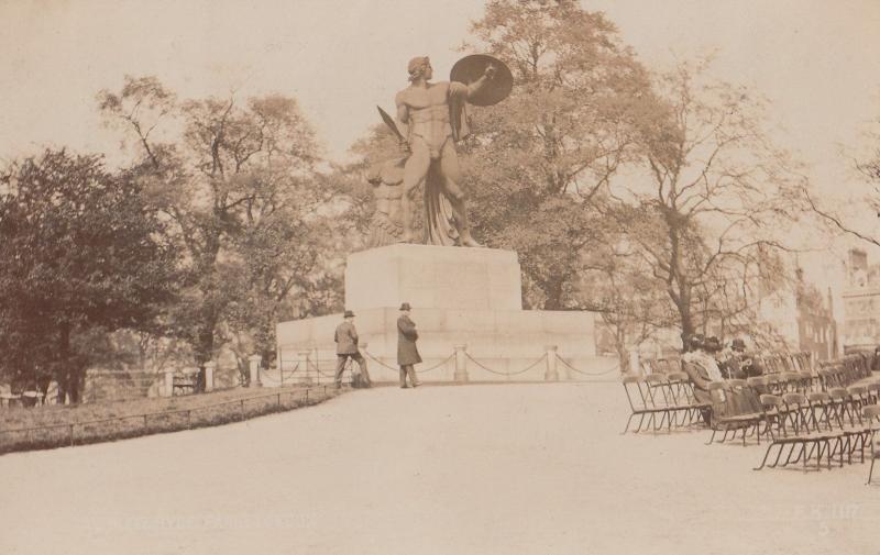 Paddington Duke Of Wellington Statue London Antique Real Photo Postcard