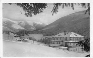 Spindleruv Mlyn Czech Republic Hotel Winter Scenic View Real Photo PC J77864