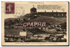 Old Postcard Summit Du Puy de Dome From The Ruins Temple of Mercury and & # 3...