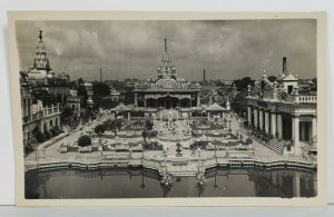 Calcutta India RPPC Temple and Garden  Postcard P12