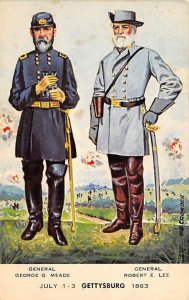 General George G. Meade and General Robert E. Lee Battle of Gettysburg Civil ...