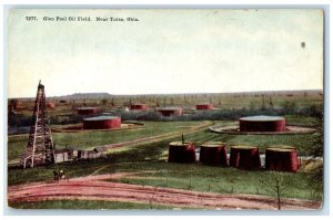 1911 Glen Pool Oil Field Exterior View Tower Tulsa Oklahoma OK Vintage Postcard