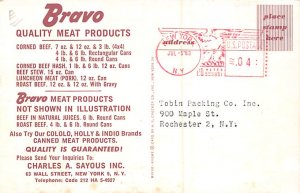 Bravo Corned Beef New York, USA Advertising 1963 Ink Stamp 