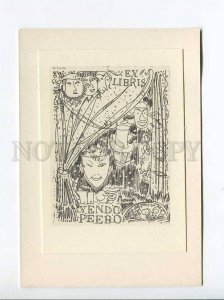 271780 USSR Evald Okas Vendo Peebo ex-libris bookplate 1970 