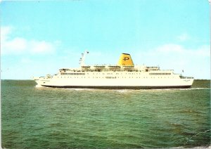 VINTAGE CONTINENTAL SIZE POSTCARD PRINCE OBERON FERRY BREMERHAVEN-HARWICH 1970