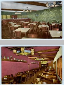 2 Postcards MILWAUKEE, WI ~ Stein Room MILLER INN High Life Room - Brewery 1950s