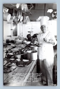 RPPC Chef Mr. Angelo Preparing Secret Sauce Gulfport Mississippi MS Postcard L15