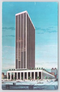 Indianapolis Indiana~Panorama Indiana National Bank Tower~Vintage Postcard