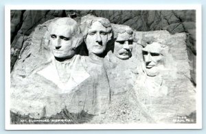 2 RPPC Postcards BLACK HILLS, South Dakota MOUNT RUSHMORE MEMORIAL Rise Photos