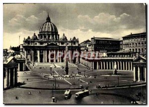 Postcard Modern Citta del Vaticano Square and Basilica of St Pierre