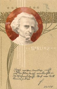 Art Nouveau Louis-Hector Berlioz French Romantic music composer postcard 1904 