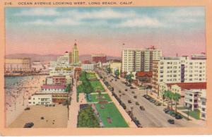 California Long Beach Ocean Avenue Looking West