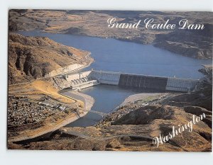 Postcard Grand Coulee Dam Washington USA