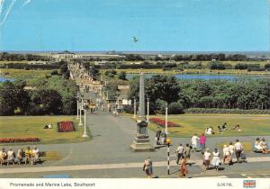 B102589 promenade and marine lake southport    uk