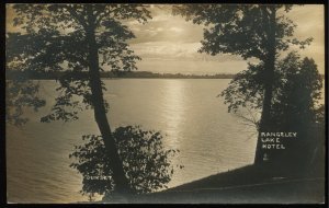 Rangeley Lake Hotel. Sunset view of lake. Maine. Defender real photo postcard