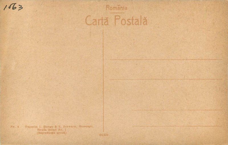 Vintage Postcard General View Of Bucharest Romania And Victoria Street