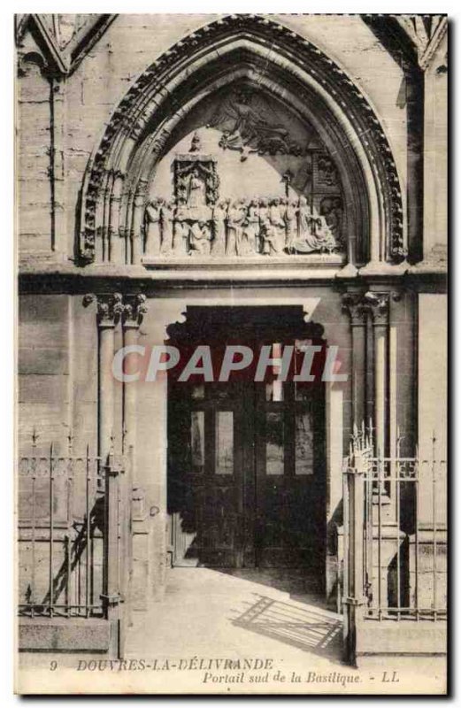 Old Postcard Dover Delivrande The south portal of the Basilica