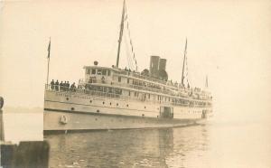 Belfast Maine Eastern Steamship Camden 1920s RPPC Photo Postcard 13487