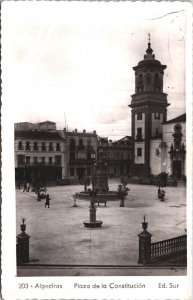 Spain Algeciras Plaza de la Constitucion Cádiz Vintage RPPC 02.97