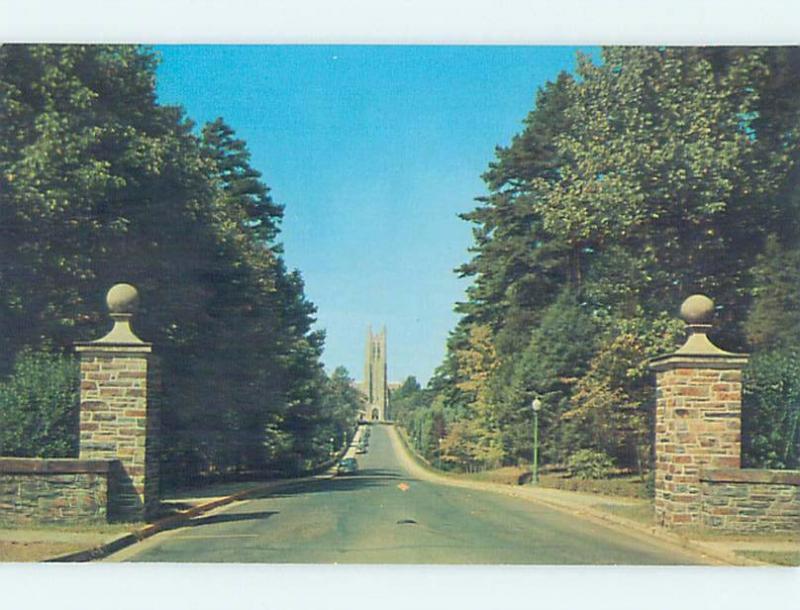 Unused Pre-1980 DUKE UNIVERSITY GATE TO CHAPEL Durham North Carolina NC A6356