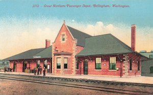 Bellingham WA Great Northern Railroad Station Train Depot Postcard