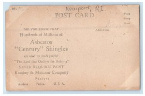 Asbestos Century Shingles Newport Rhode Island RI RPPC Photo Unposted Postcard